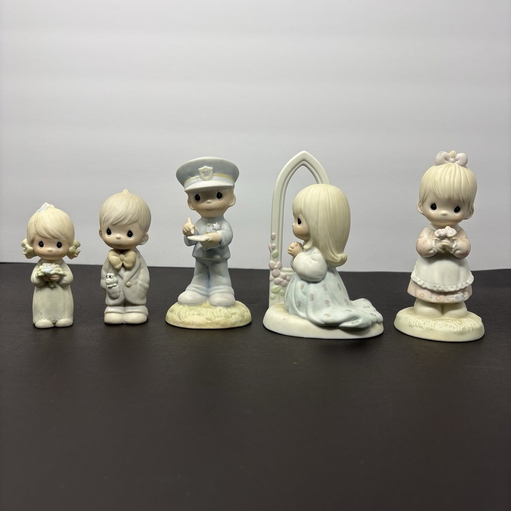 Vintage Precious Moments Enesco Figurines Lot of 6 Bridesmaid Police Wedding‎